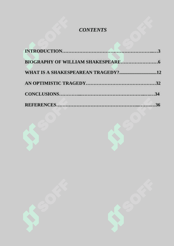 Optimism of W. Shakespeare's  tragedies 2