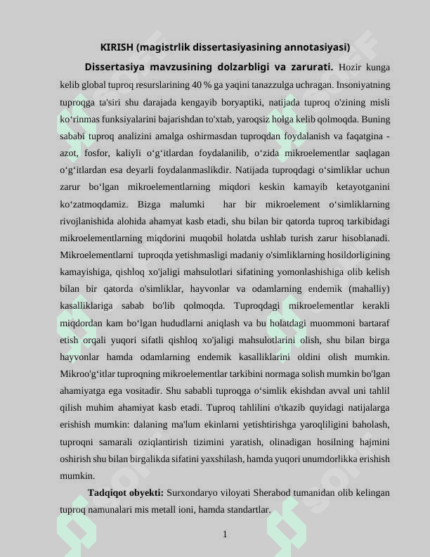 SURXONDARYO VILOYATI TUPROGʻI TARKIBIDAGI MIS(II), RUX(II), KADMIY(II) VA SIMOB(II) IONLARINI VOLTAMPERMETRIK ANIQLASH 2