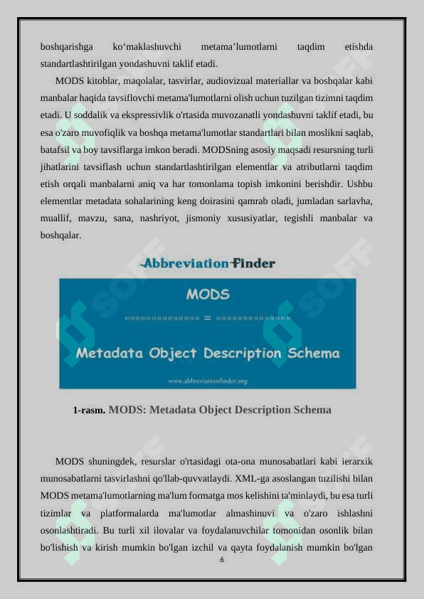 MODS – Metadata Object Description Schema 6