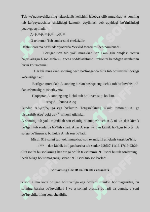 Bo’linish alomatlarij 4