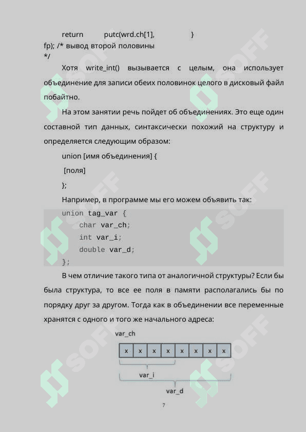 Объединения (union) и их обработка в языках программирования 7