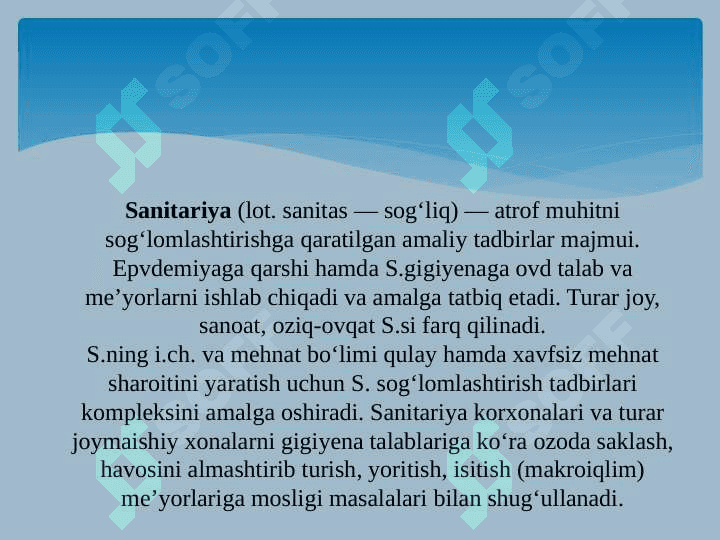 Sanitar dezometrik nazorat 2