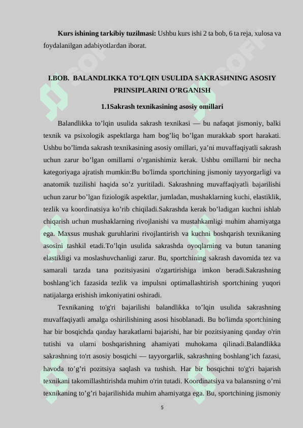 BALANDLIKKA TO’LQIN USULIDA SAKRASH TEXNIKASINI TAKOMILLASHTIRISH 5
