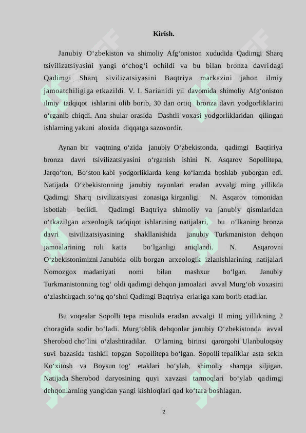 Sopolli madaniyati antropologiyasini o‘rganishda osteologik manbalarning o‘rni” 2
