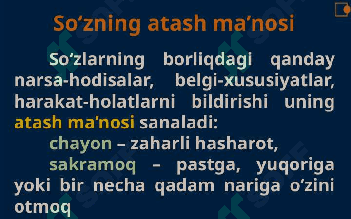 So‘zning o‘z va ko‘chma ma’nosi 4
