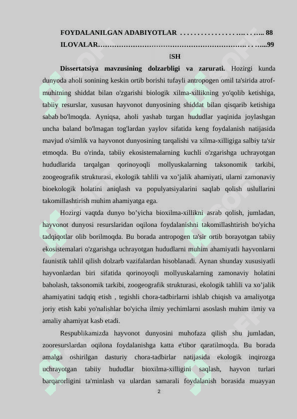 “BOYSUN TUMANI HUDUDIDA UCHROVCHI QORINOYOQLI MOLLYUSKALAR (GASTROPODA: PULMONATA)NING BIOLOGIK XILMA-XILLIGI” 3