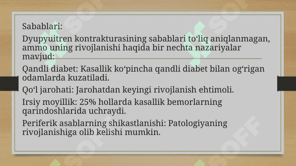 Dyupyuitren kontrakturasi 3