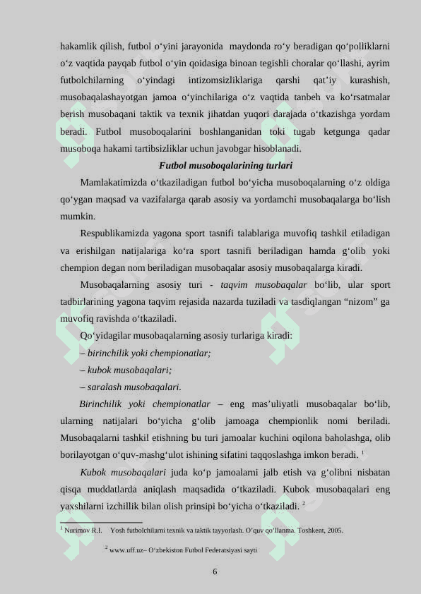 8-10 sinf o‘quvchilariga futbol tupini boshqarish texnikasini o‘rgatishni takomillishtirish 6