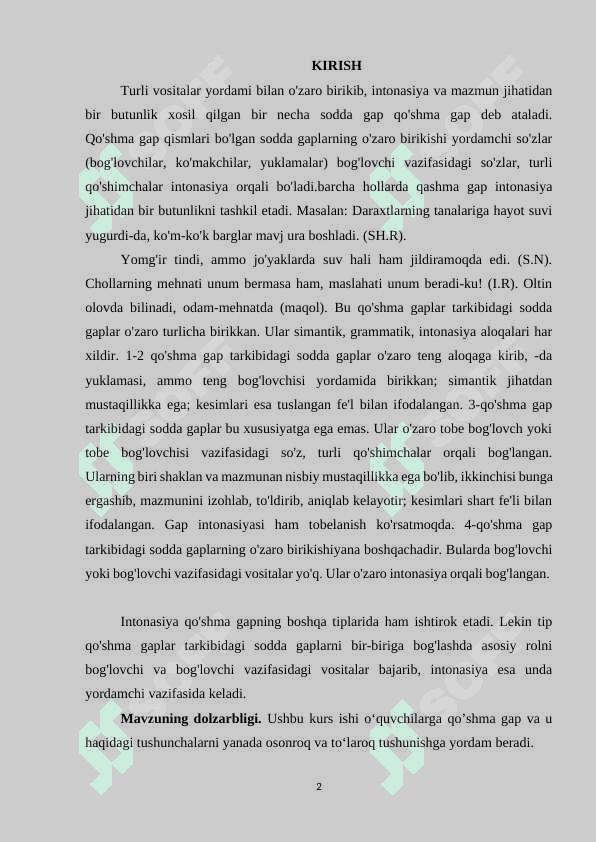 Bo'lsa, esa bog'lovchili qo'shma gaplarning semantik sintaktik tuzulishi 2