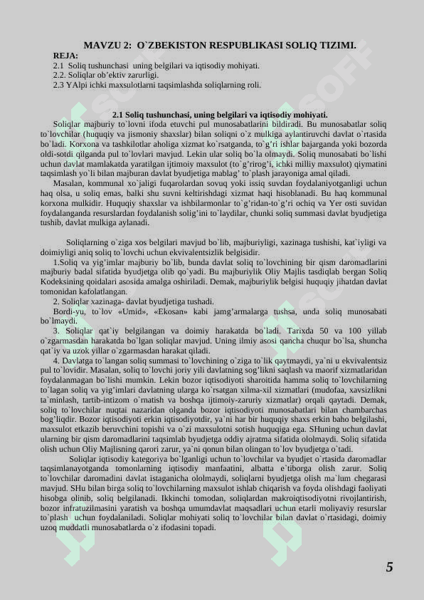 Soliq va soliqqa tortish 5