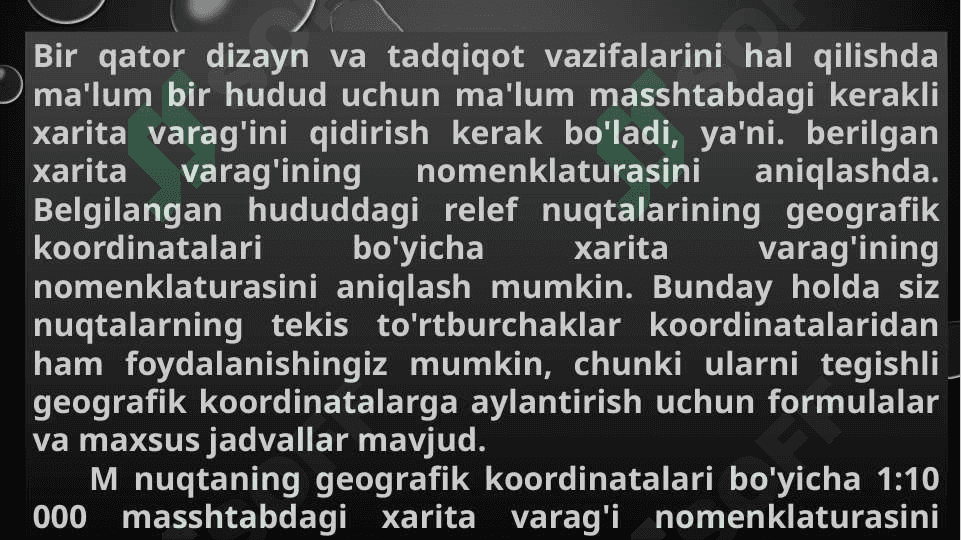 (6-amaliy mashg`ulot)Topagrafik kartada berilgan yo`nalish profelini chizish. 2