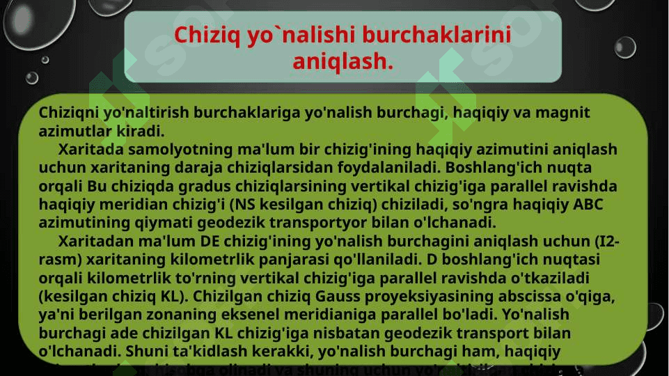 (6-amaliy mashg`ulot)Topagrafik kartada berilgan yo`nalish profelini chizish. 4