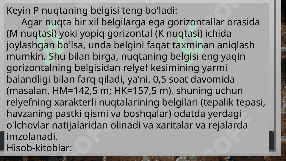 (7-amaliy mashg`ulot)Ikki nuqta orasidan berilgan qiyalik burchagi yoki nishobligidan katta bo`lmagan chiziq o`tkazish. 3
