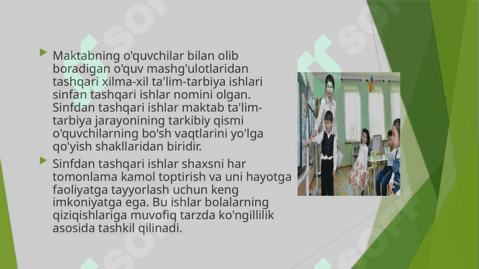 Sinfdan tashqari ishlarni tashkiletishning maqsadi  va vazifasini o’rganish.Sinfdan tashqari ishlarni tashkil etishning muammolarini o’rganish 3