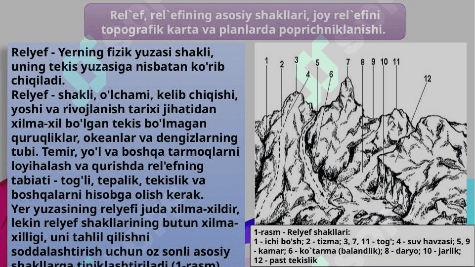 (1-mavzu)Joy rel`efini topografik karta va planlarda poprichniklanishi. 3