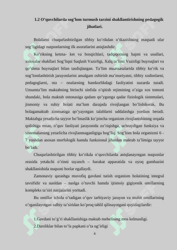 UMUMIY O’RTA TA`LIM MAKTABLARI O’QUVCHILARIDA SOG’LOM TURMUSH TARZINI SHAKLLANTIRISH 5