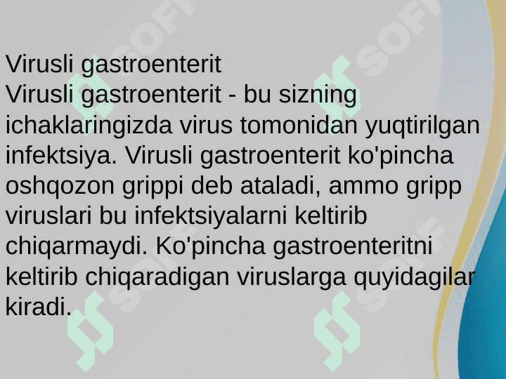 Diaregen viruslar klassifikatsiyasi, patogenezi, labarotoriya tashxisi 5