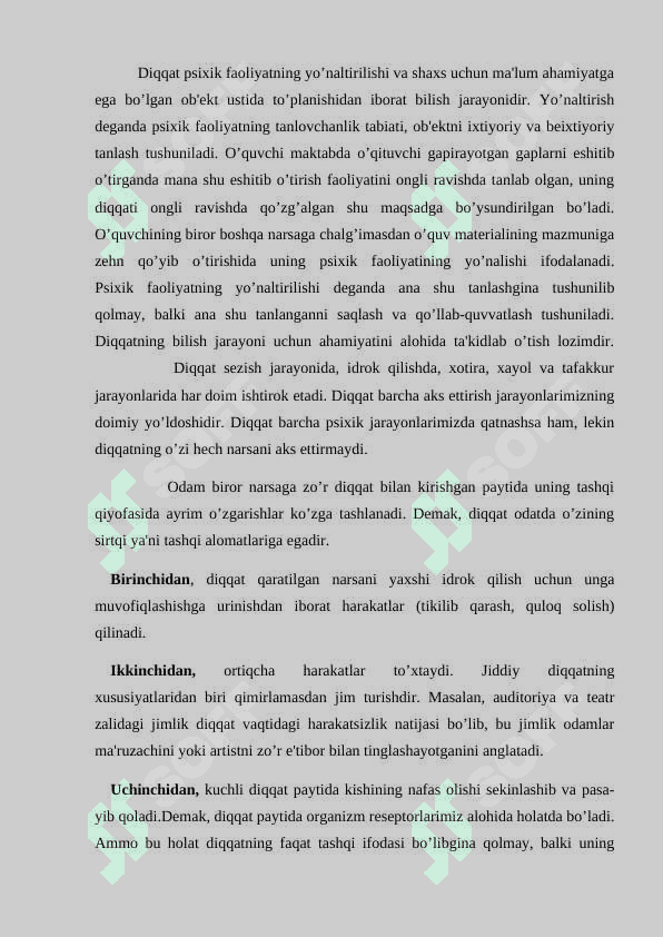 DIQQAT SAMARADORLIGIGA TASIR KO'RSATUVCHI OMILLAR 6