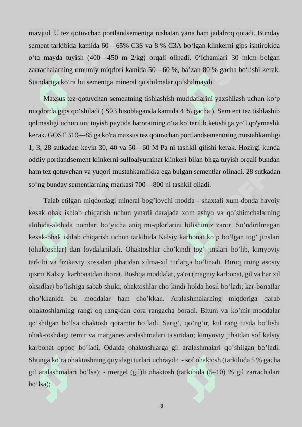 Yiliga 1.8 mln tonna rangli gips ishlab chiqarish-ohaktoshni maydalash jarayoni - jag‘li maydalagich hisobi” 7