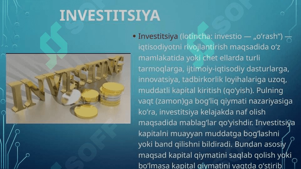 Investitsiya dasturini shakllantirish 2