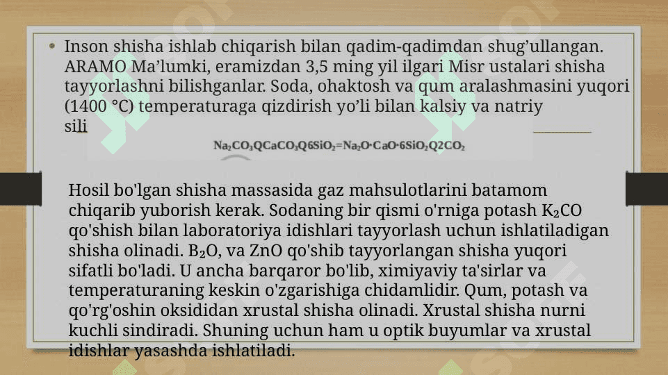 Shisha ishlab chiqarish texnologiyasi 4