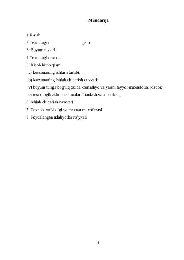 Chaqiqtosh ishlab chiqarish texnologiyasi 1
