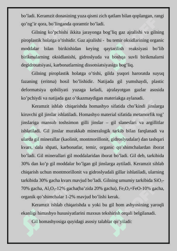 Keramzit ishlab chiqarish texnologiyasi 6