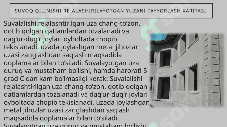 Suvoq ishlari texnologiyasi 2