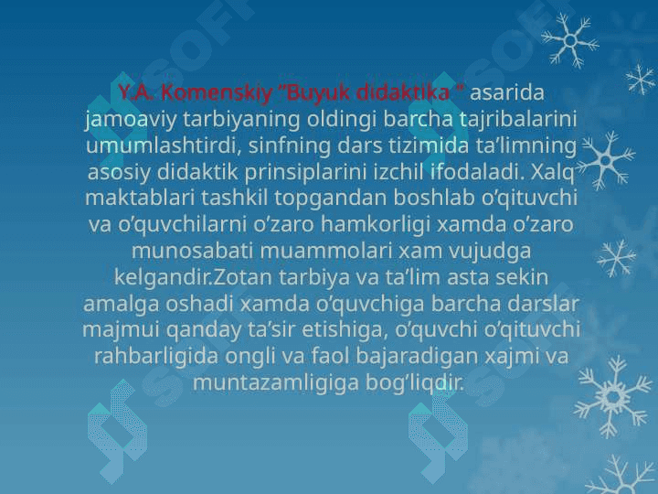 Darsga qo’yiladigan talablar tashkil etish shakllari, dars tiplari 6
