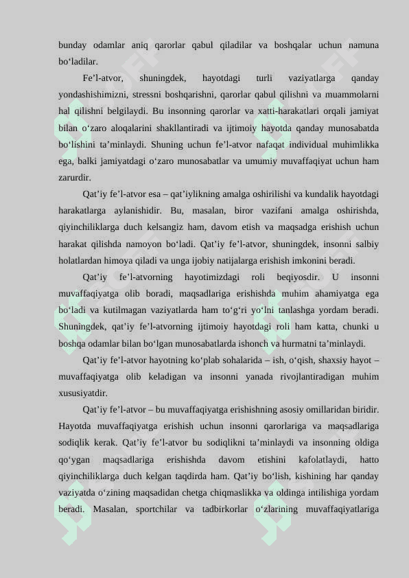 QAT’IY FE’L-ATVORNING muhimligi 4