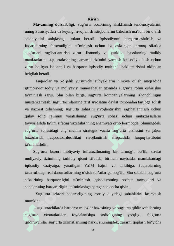 Ijtimoiy sugurtaning iqtisodiy asoslari . 2
