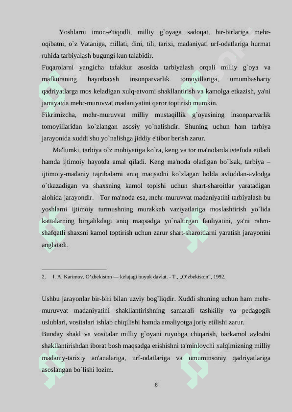 Boshlang'ich sinflarda milliy g'ururni tarbiyalash 8