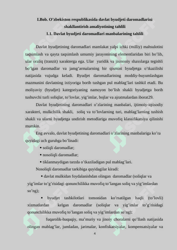 Davlat daromadlari va xarajatlarini 4