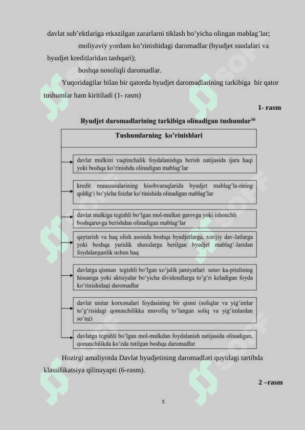 Davlat daromadlari va xarajatlarini 5