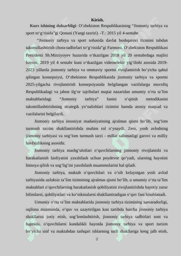 Boshlangich sinflarda sog’lom turmush tarzini tarbiyalash metodikasi 2
