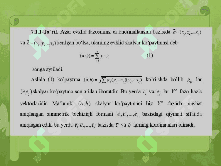 Kо‘pxilliklarda Riman metrikasi. 3