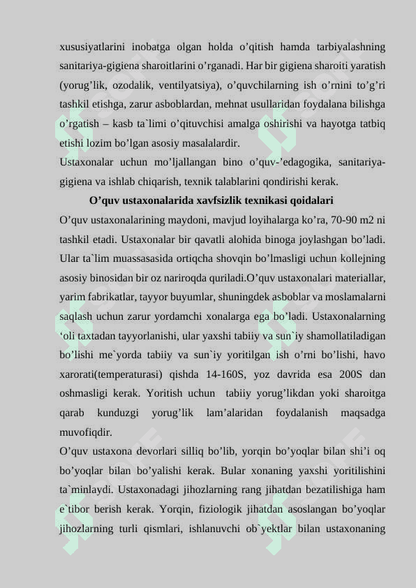O‘quv ustaxonasini tashkil etish va jihozlash 5
