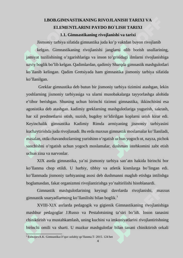 Gimnastikaning rivojlanish tarixi 4