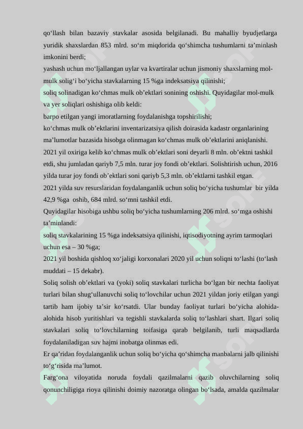 Yuridik shaxslardan olinadigan resurs soliqlari va ularning korxonalar moliya-xo‘jalik faoliyatiga ta’siri. 3