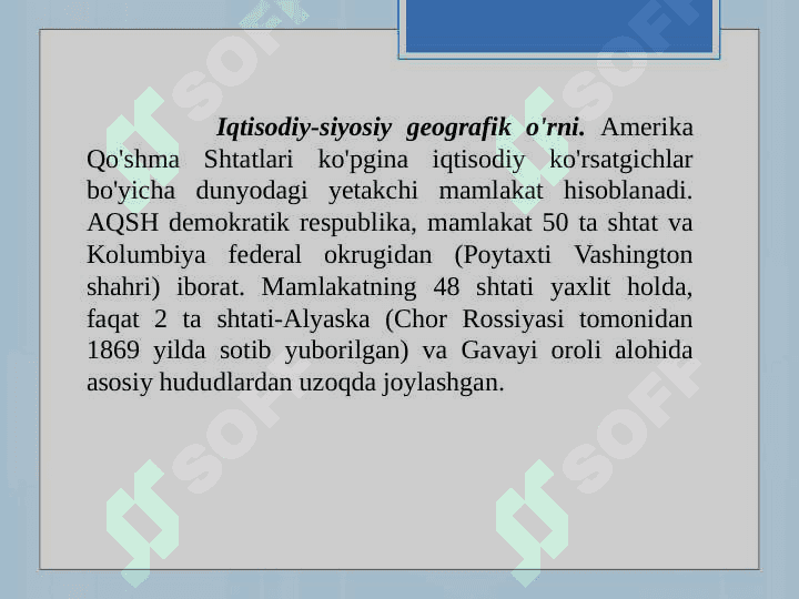 Shimoliy Amerika davlatlari geografiyasi 8