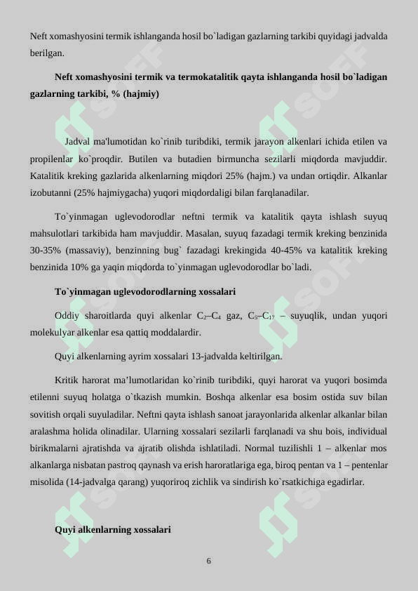 Propilen oksidini gidratlash jarayonini o’rganish 6