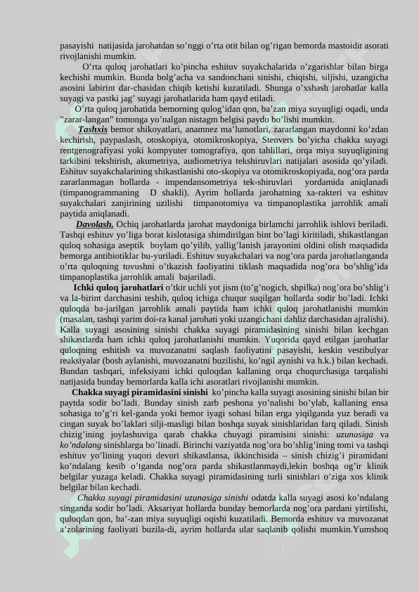 QULOQ JAROHATLARI 5