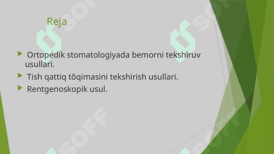 Tishlarning qattiq to`qimalari zararlanganda bemorni tekshirish usullari 2