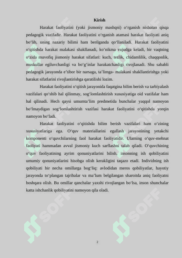 JISMONIY TARBIYA DARSLARIDA HARAKATLARGA O‘RGATISH BOSQICHLARI 2