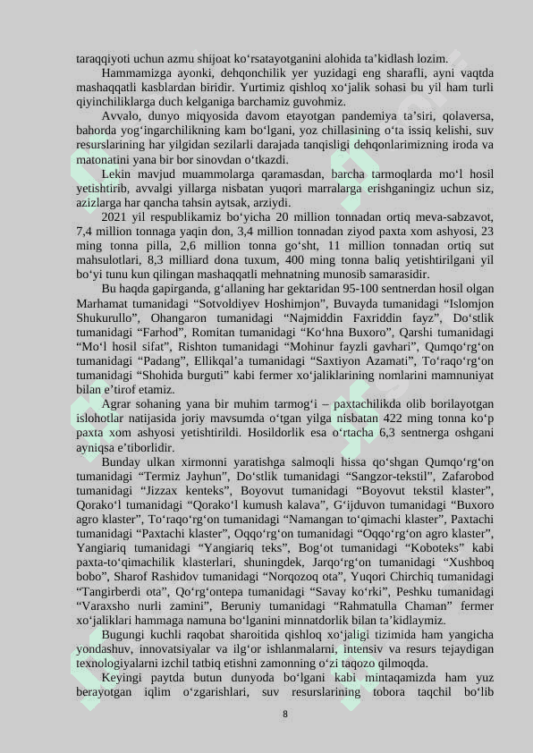 AGROBIZNESNI TASHKIL ETISH VA BOSHQARISH 8