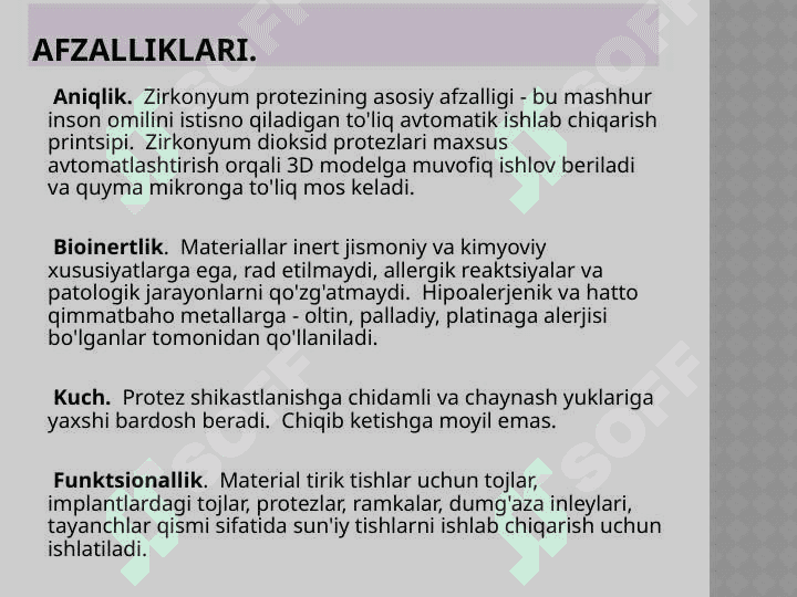 Dioksid sirkon . Cad cam tizimi 7