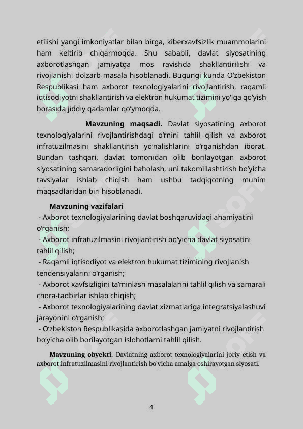 Axborotlashtirish sohasida davlat siyosati 4