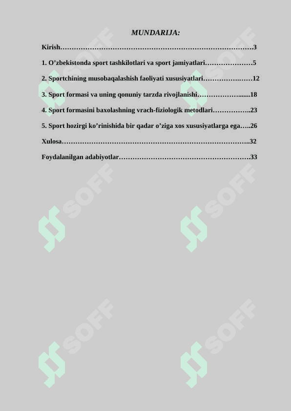 Sport Formasi taraqqiyotining qonuniyatlari 2