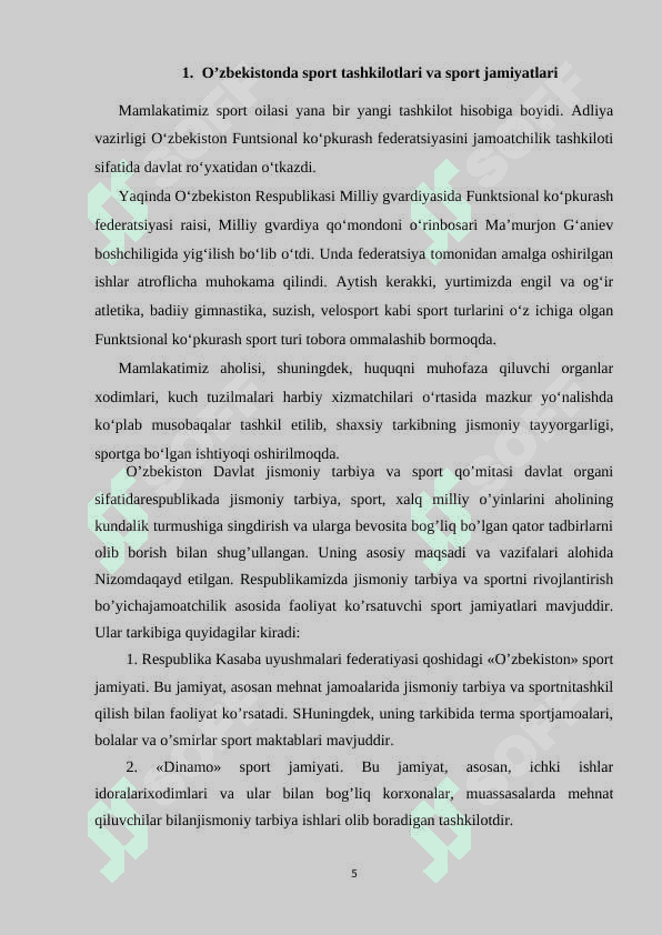 Sport Formasi taraqqiyotining qonuniyatlari 5