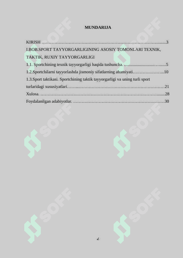 Sportchining jismoniy texnik va taktik tayyorgarligi 2